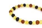Multi color, Baltic amber bracelet, rounded beads - Image 3