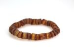 Brown color amber men's (unisex) bracelet - Image 3