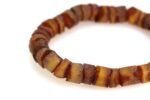 Brown color amber men's (unisex) bracelet - Image 4