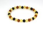 Multi color, Baltic amber bracelet, rounded beads - Image 5