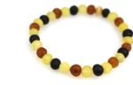 Multi color, Baltic amber bracelet, rounded beads - Image 4